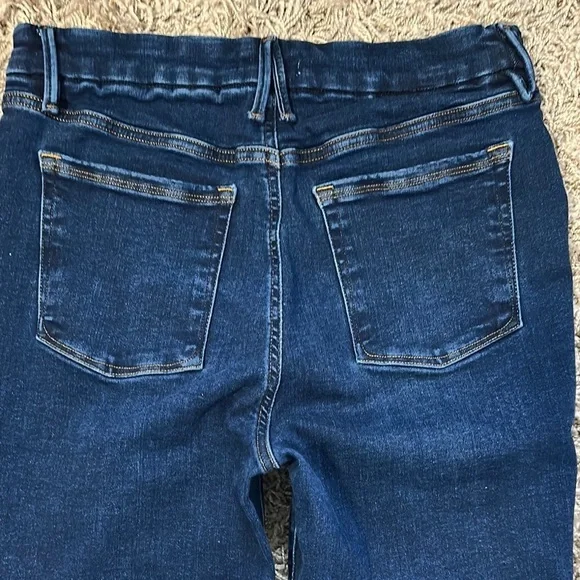 Good American Power Stretch Pull On High Waist Classic Dark Denim Jeans Size 4 - Picture 6 of 11